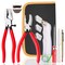 10pcs Glass Cutting Tool Kit - Glass Cutter, Running Pliers, Grozer Pliers, Oil Feed, Engraving Pen, Screwdriver